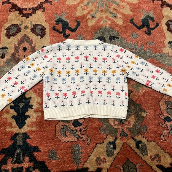 Hanna Andersson White Floral Cardigan 18-24 months - Picture 8 of 8